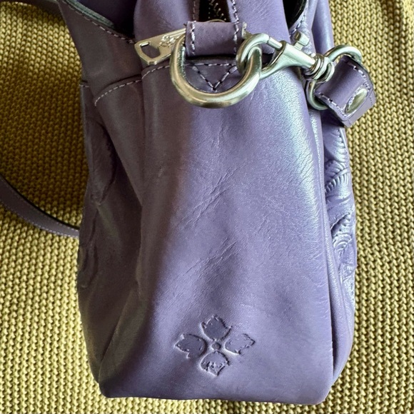 NWOT PATRICIA NASH ASHFORD LEATHER SATCHEL & NAZARI WALLET AMETHYST - Picture 4 of 16